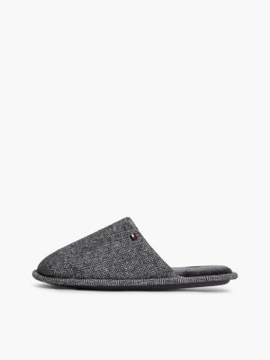 grey enamel flag herringbone slippers for men tommy hilfiger