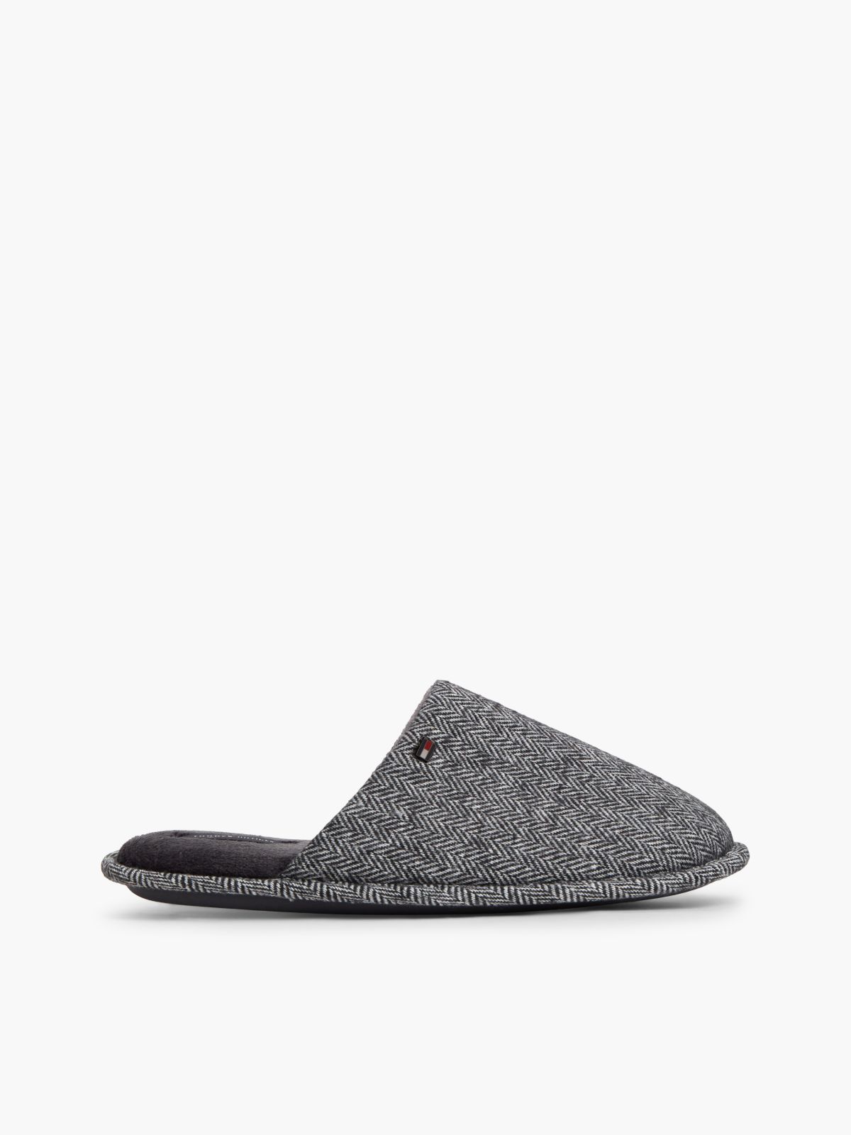 Enamel Flag Herringbone Slippers — Grey