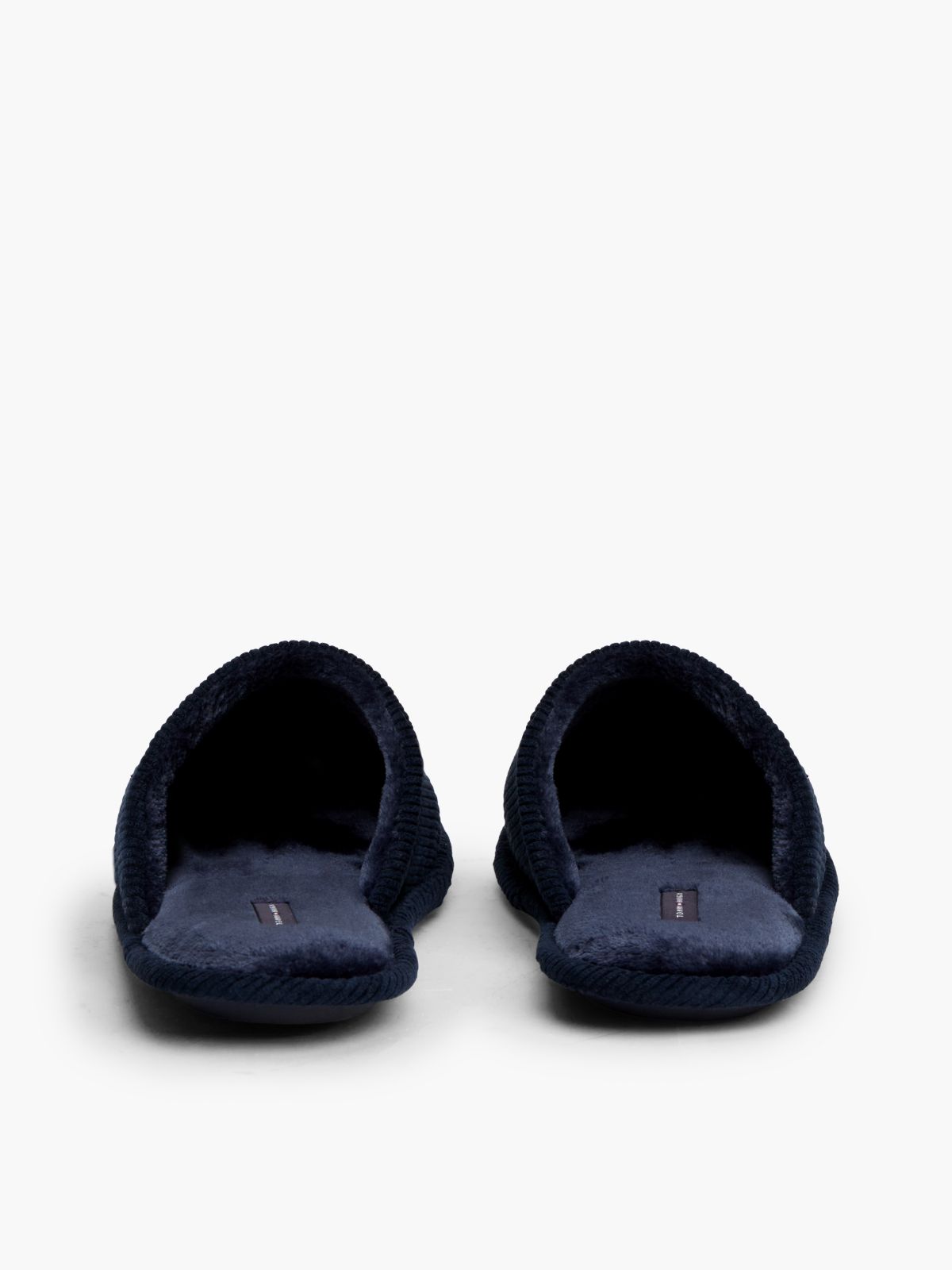 Flag Embroidery Corduroy Slippers — Blue