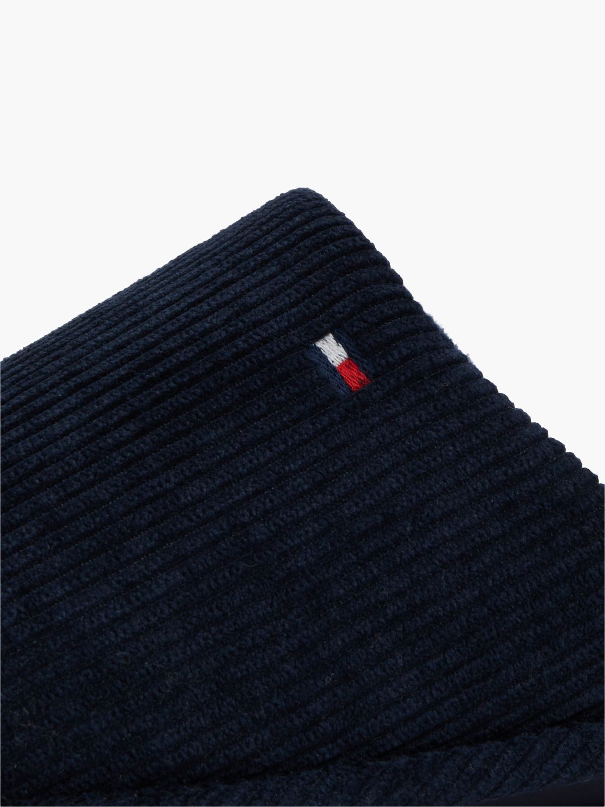 Flag Embroidery Corduroy Slippers — Blue