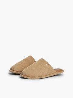 Flag Embroidery Corduroy Slippers — Khaki 2