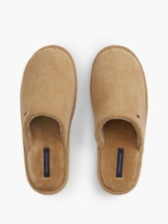 Flag Embroidery Corduroy Slippers — Khaki 3