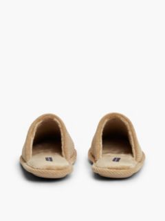 Flag Embroidery Corduroy Slippers — Khaki 4