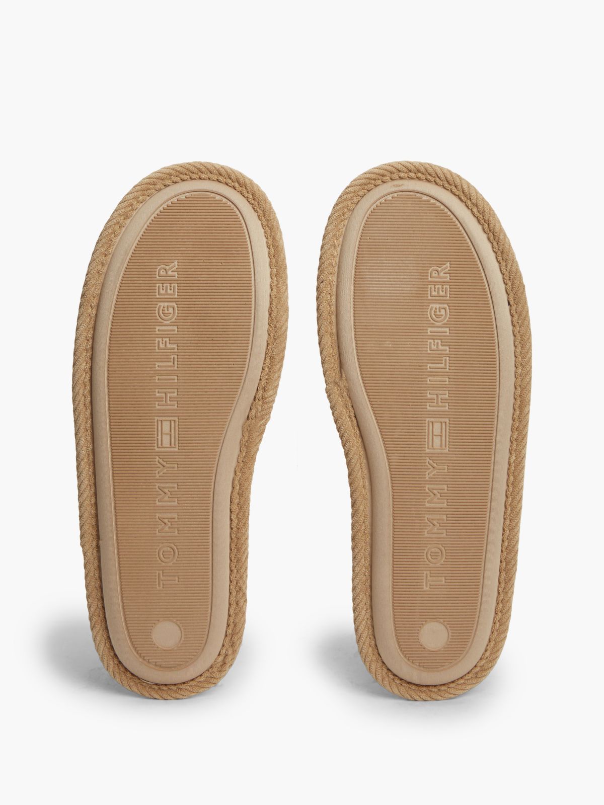 Flag Embroidery Corduroy Slippers — Khaki