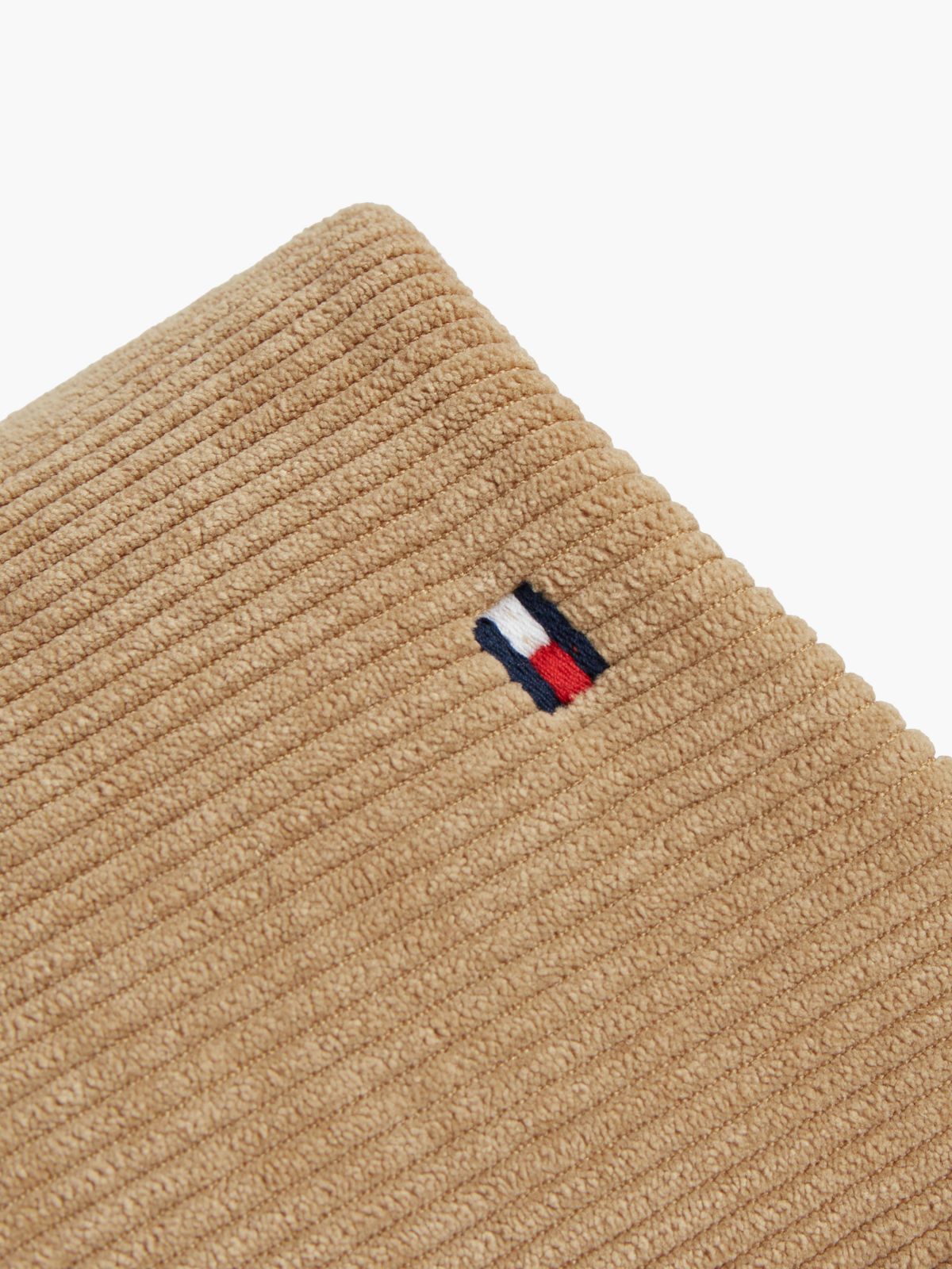 Flag Embroidery Corduroy Slippers — Khaki