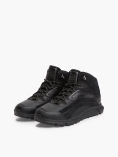 Waterproof Leather Chukka High-Top Trainers — Black 2