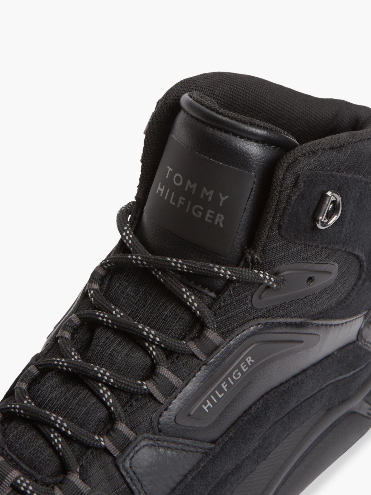 Waterproof Leather Chukka High-Top Trainers — Black