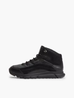 Waterproof Leather Chukka High-Top Trainers — Black 7