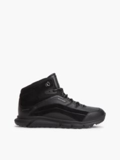 Waterproof Leather Chukka High-Top Trainers — Black 1