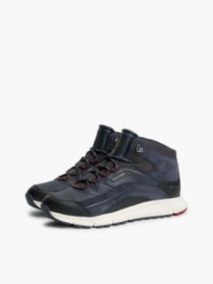 Waterproof Leather Chukka High-Top Trainers — Blue 2