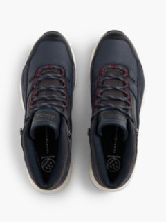 Waterproof Leather Chukka High-Top Trainers — Blue 3