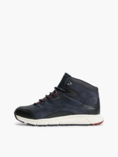 Waterproof Leather Chukka High-Top Trainers — Blue 7