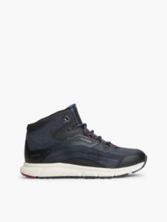 Waterproof Leather Chukka High-Top Trainers — Blue 1