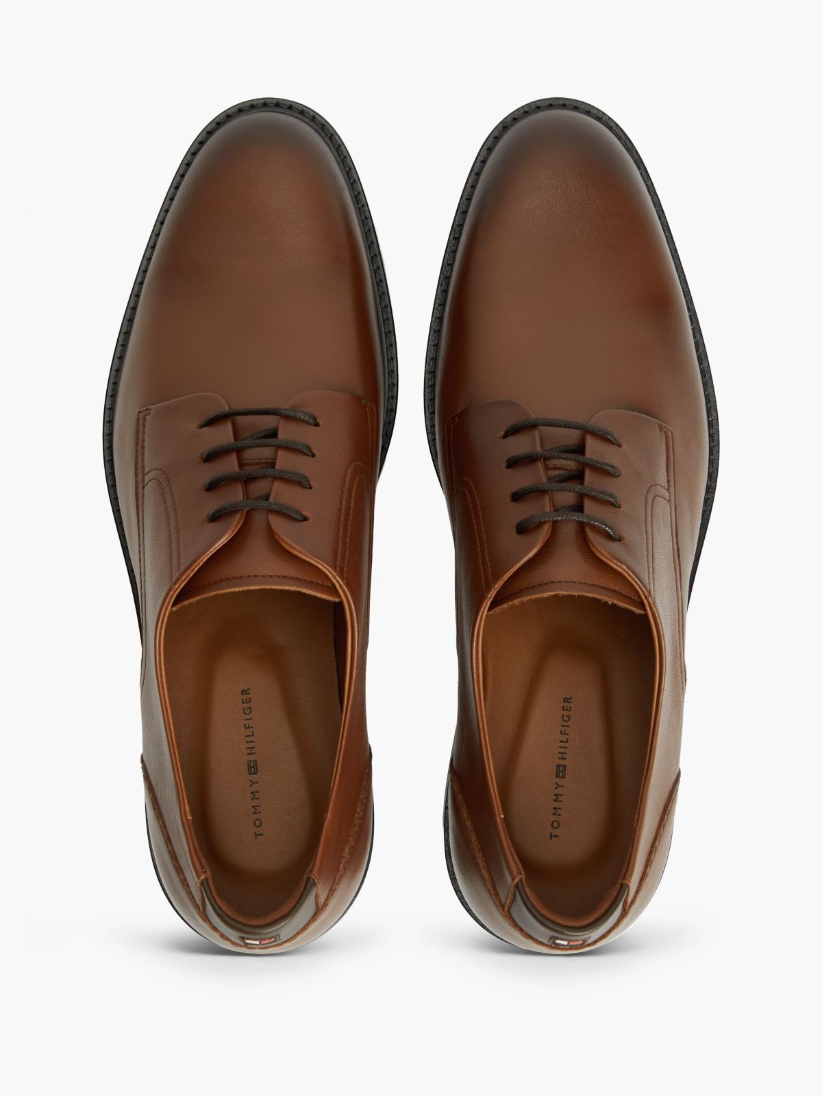 Leather Derby Shoes — Brown
