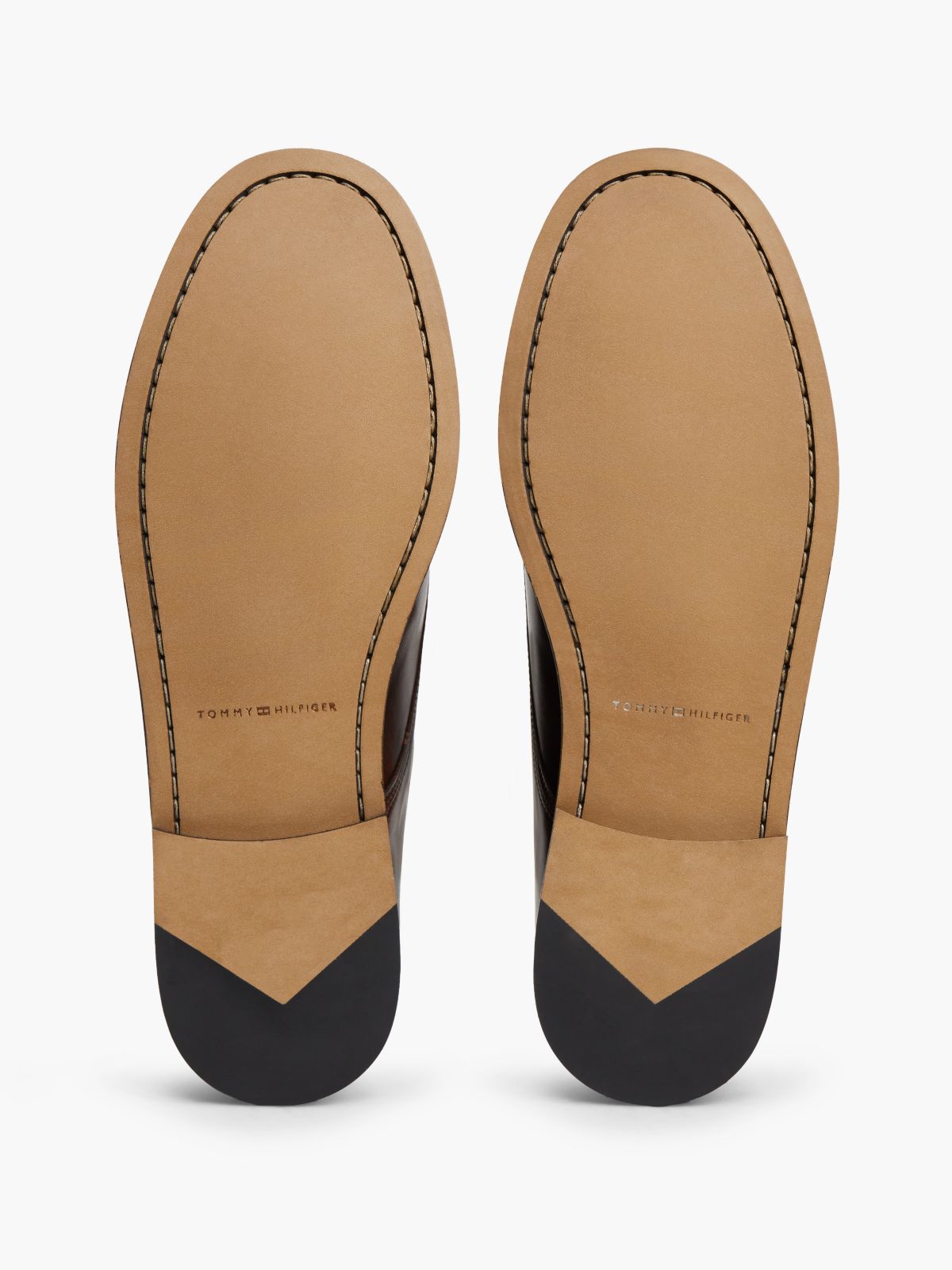 New York Label Leather Lace-Up Shoes — Brown