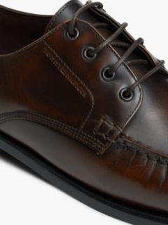 New York Label Leather Lace-Up Shoes — Brown 6