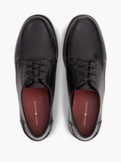 New York Label Leather Lace-Up Shoes — Black 3