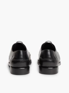 New York Label Leather Lace-Up Shoes — Black 4