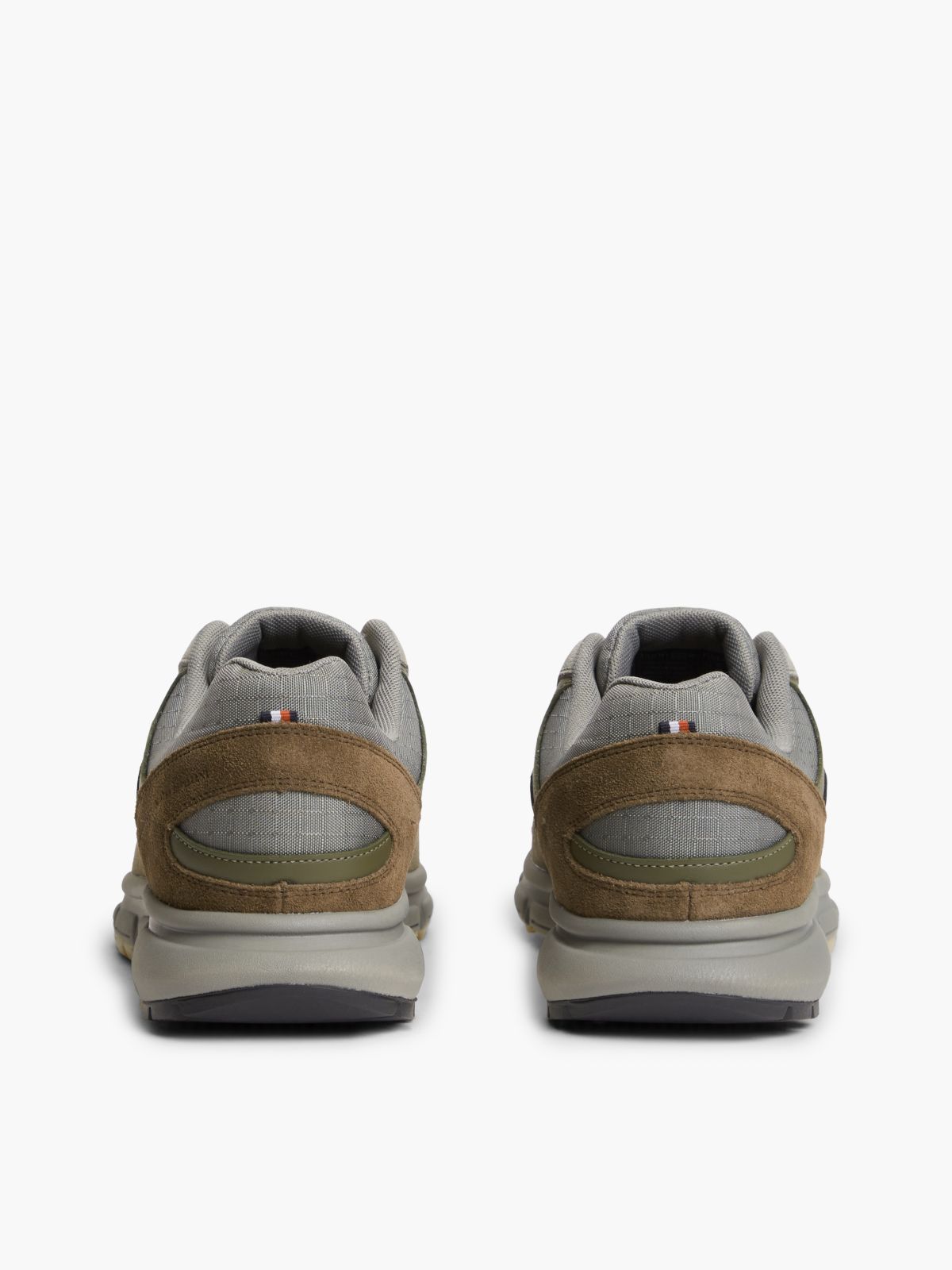 Suede Mixed Texture Cleat Trainers — Grey