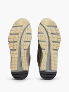 Suede Mixed Texture Cleat Trainers — Grey 5