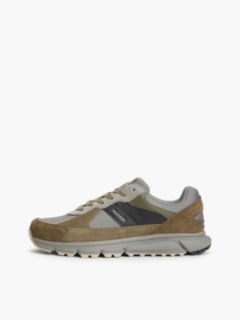 Suede Mixed Texture Cleat Trainers — Grey 7