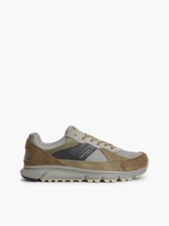 Suede Mixed Texture Cleat Trainers — Grey 1