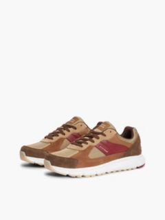 Suede Mixed Texture Cleat Trainers — Khaki 2