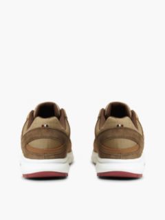 Suede Mixed Texture Cleat Trainers — Khaki 4