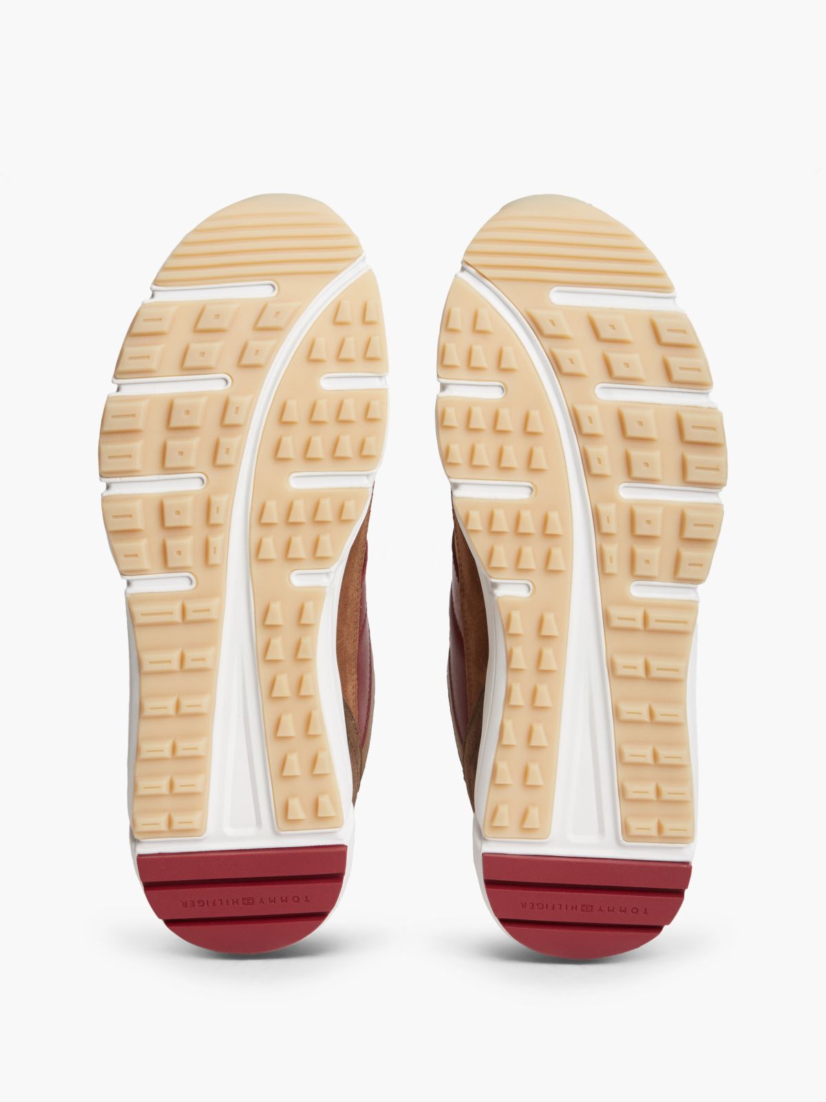 Suede Mixed Texture Cleat Trainers — Khaki