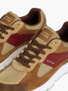 Suede Mixed Texture Cleat Trainers — Khaki 6