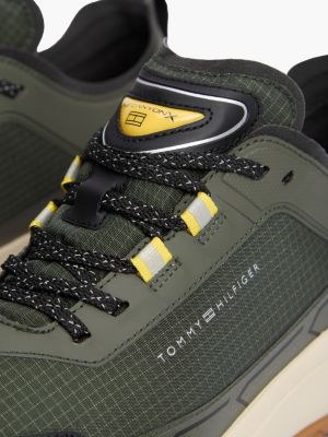 green outdoor waterproof non-slip trainers for men tommy hilfiger