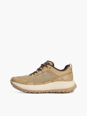 khaki outdoor waterproof non-slip trainers for men tommy hilfiger