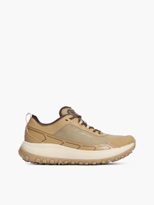 khaki outdoor waterproof non-slip trainers for men tommy hilfiger