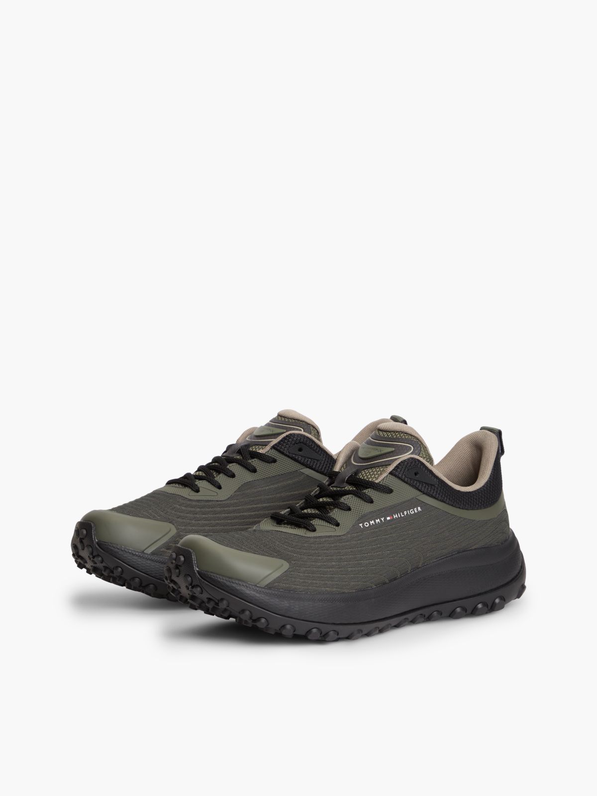 The Canyon Jacquard Knit Trainers — Green