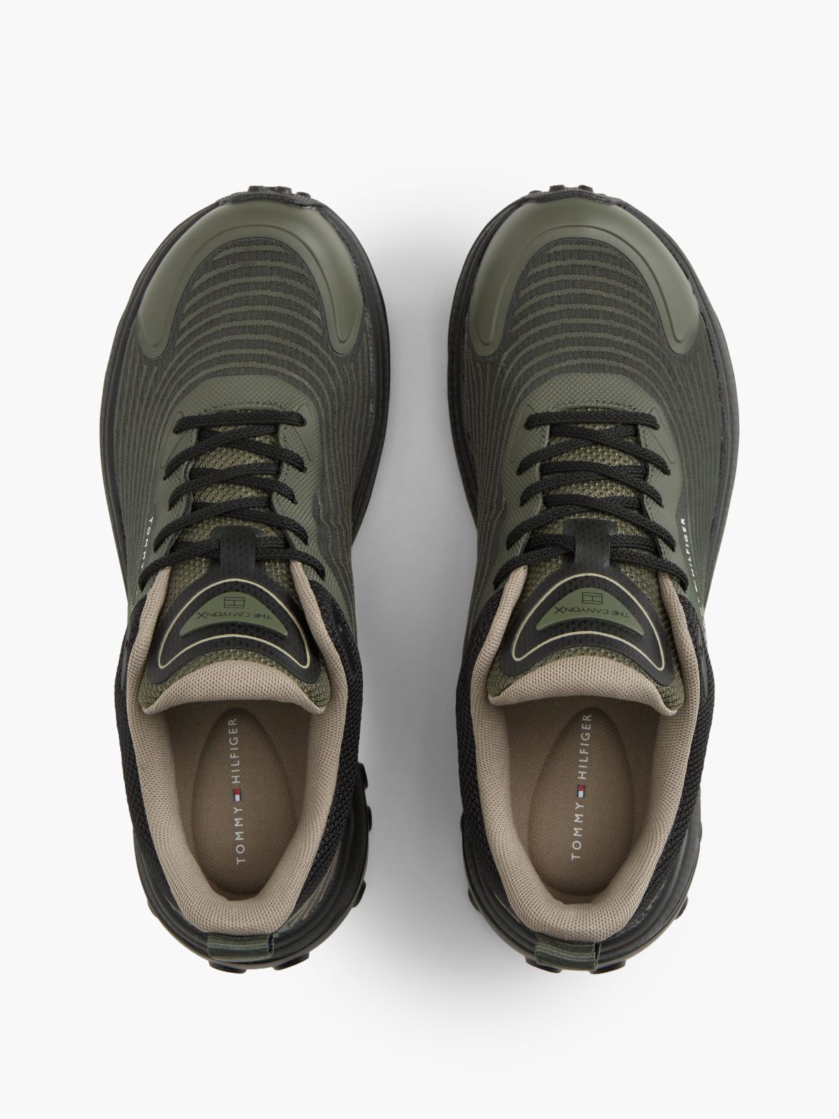 The Canyon Jacquard Knit Trainers — Green