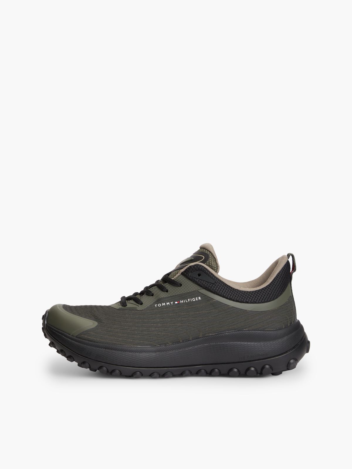 The Canyon Jacquard Knit Trainers — Green
