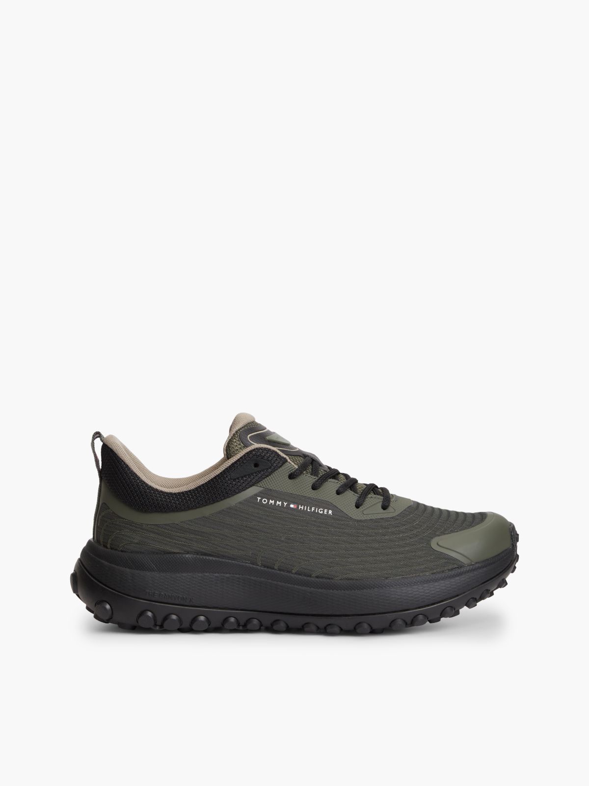 The Canyon Jacquard Knit Trainers — Green