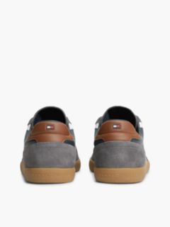 TH Tribeca Leather Mixed Texture Trainers — Blue 4