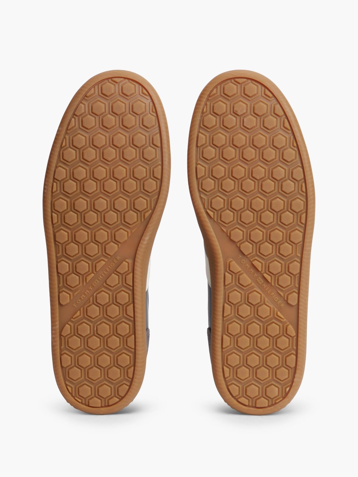 TH Tribeca Leather Mixed Texture Trainers — Blue
