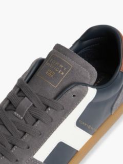 TH Tribeca Leather Mixed Texture Trainers — Blue 6