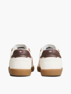 TH Tribeca Leather Mixed Texture Trainers — White 4