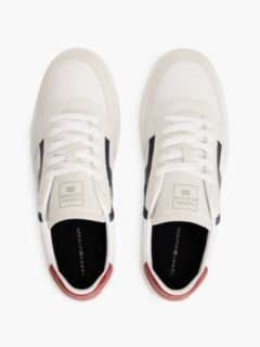 TH Tribeca Leather Mixed Texture Trainers — White 3