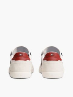 TH Tribeca Leather Mixed Texture Trainers — White 4