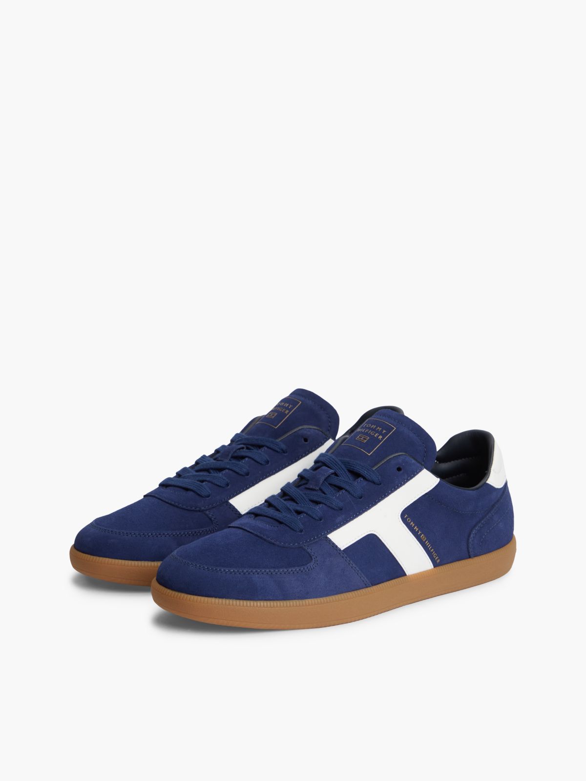 TH Tribeca Suede Mixed Texture Trainers — Blue