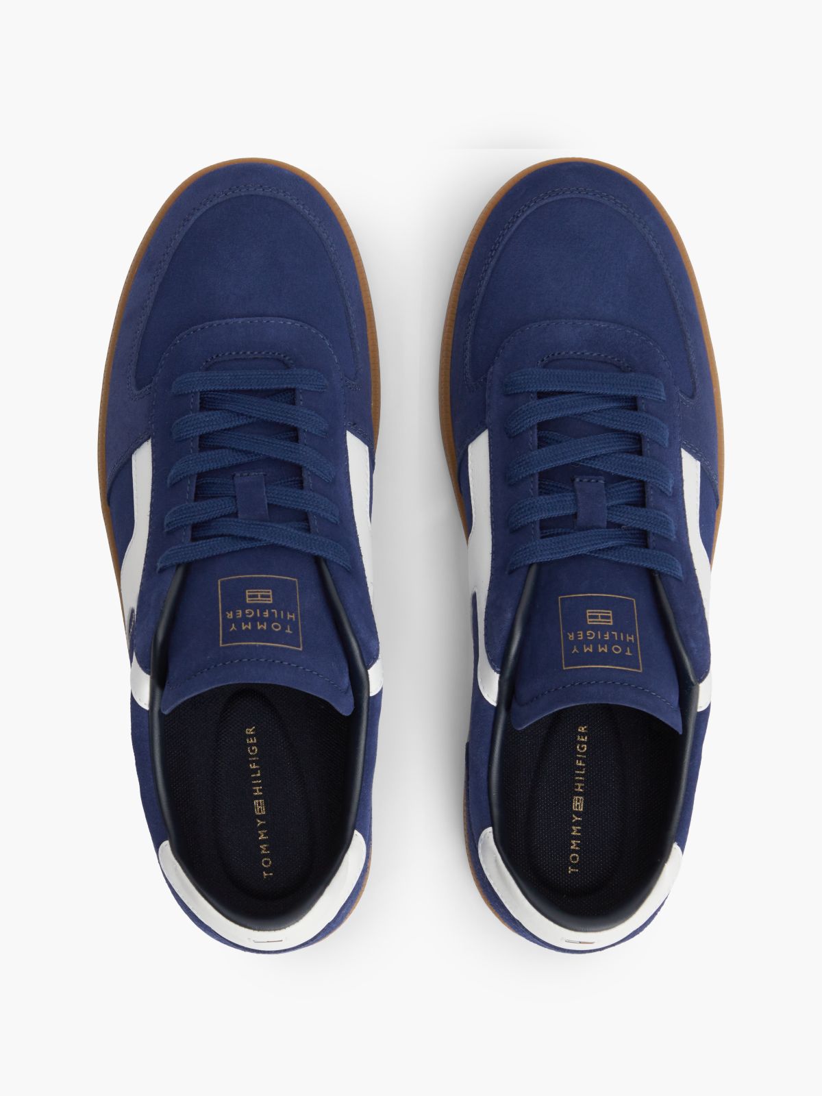 TH Tribeca Suede Mixed Texture Trainers — Blue