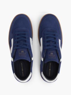 TH Tribeca Suede Mixed Texture Trainers — Blue 3