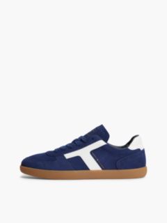 TH Tribeca Suede Mixed Texture Trainers — Blue 7
