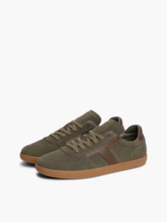 TH Tribeca Suede Mixed Texture Trainers — Khaki 2