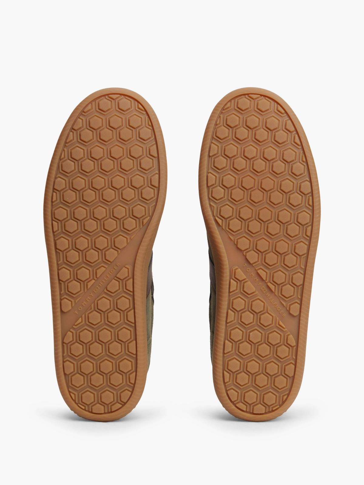TH Tribeca Suede Mixed Texture Trainers — Khaki