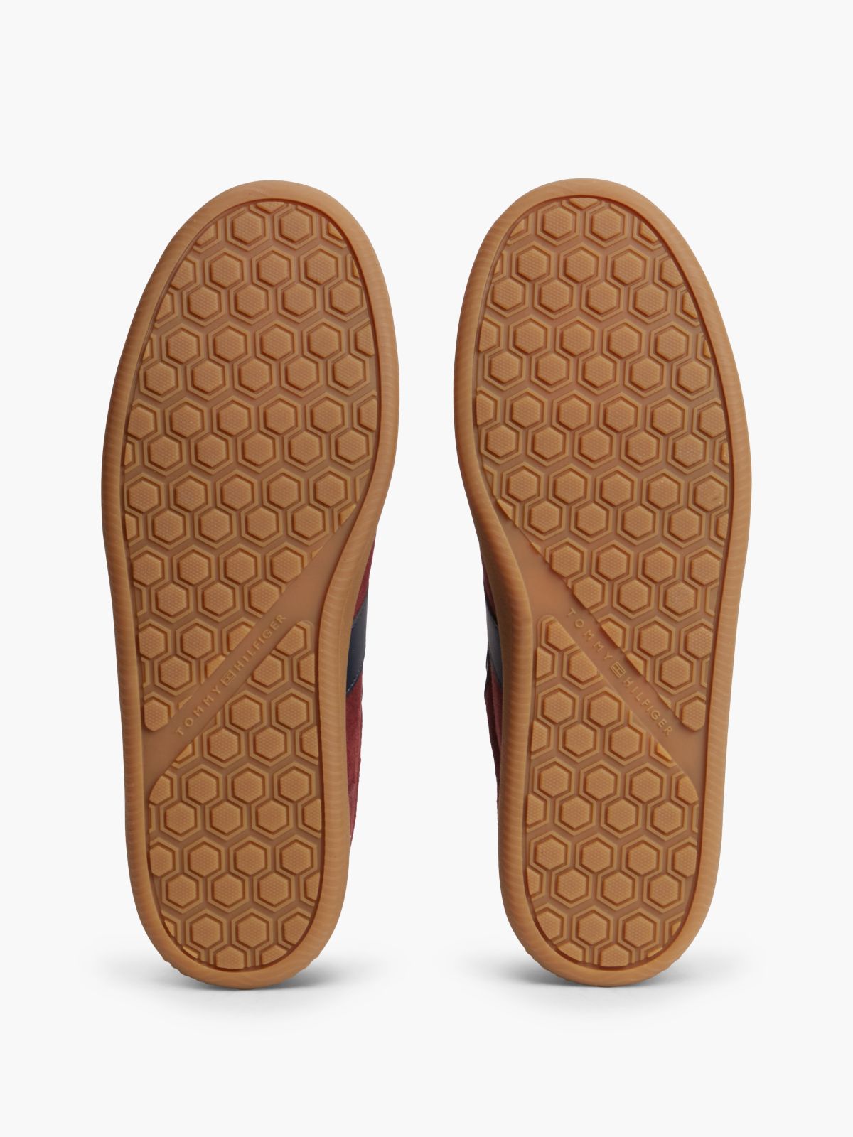 TH Tribeca Suede Mixed Texture Trainers — Red